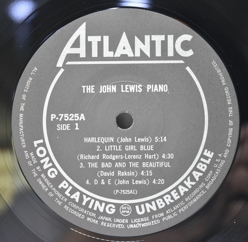 John Lewis [존 루이스] - The John Lewis Piano - 중고 수입 오리지널 아날로그 LP