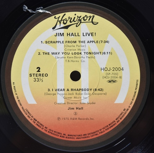 Jim Hall [짐 홀] ‎- Jim Hall Live! - 중고 수입 오리지널 아날로그 LP