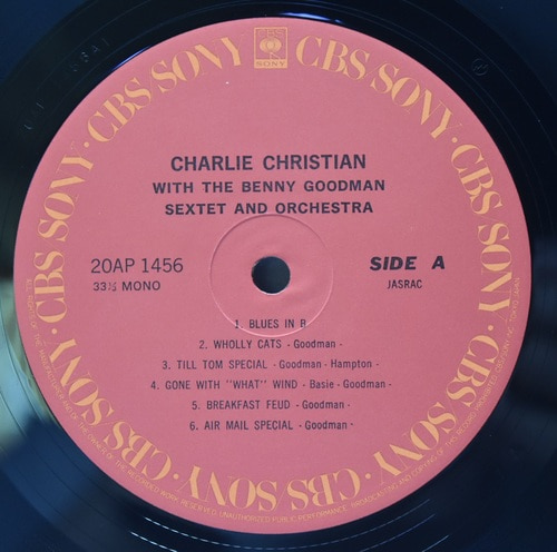 Charlie Christian &amp; Benny Goodman [찰리 크리스찬, 베니 굿맨] - With the Benny Goodman Sextet and Orchestra - 중고 수입 오리지널 아날로그 LP