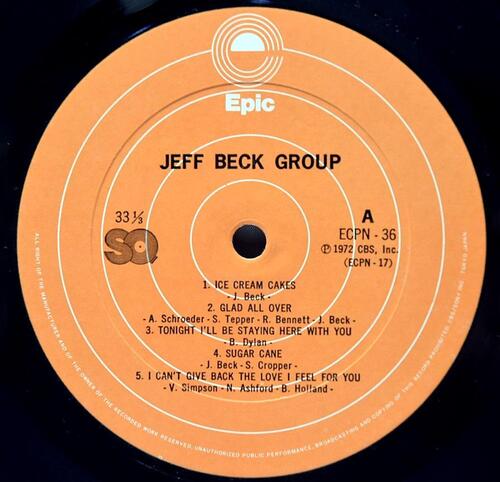 [추모특선] Jeff Beck [제프 백] - Jeff Beck Group ㅡ 중고 수입 오리지널 아날로그 LP