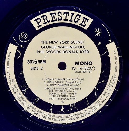 George Wallington Quintet [조지 월링턴] – The New York Scene - 중고 수입 오리지널 아날로그 LP