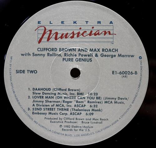 Clifford Brown, Max Roach [클리포드 브라운, 맥스 로치] - Pure Genius - 중고 수입 오리지널 아날로그 LP