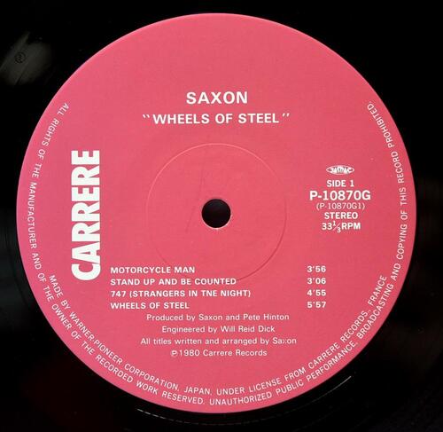 Saxon [색슨] - Wheels Of Steel ㅡ 중고 수입 오리지널 아날로그 LP