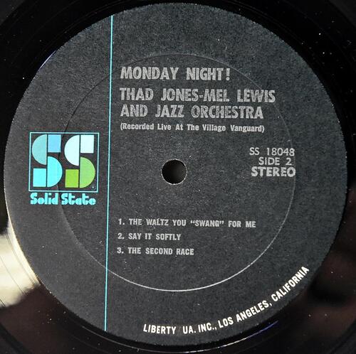 Thad Jones Mel Lewis Jazz Orchestra [새드 존스, 멜 루이스] – Monday Night - 중고 수입 오리지널 아날로그 LP