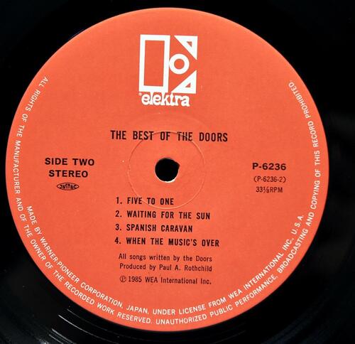 The Doors [도어스] – The Best Of The Doors - 중고 수입 오리지널 아날로그 2LP