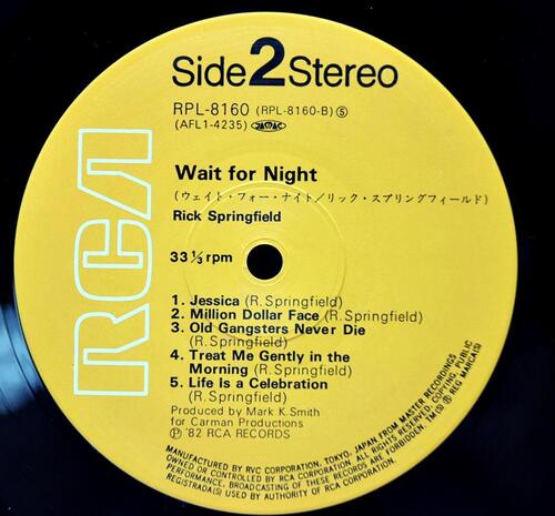 Rick Springfield [릭 스프링필드] – Wait For Night ㅡ 중고 수입 오리지널 아날로그 LP