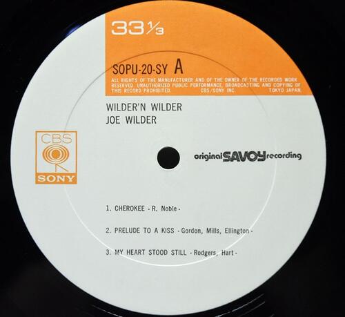 Joe Wilder [조 와일더] - Wilder &#039;N&#039; Wilder - 중고 수입 오리지널 아날로그 LP