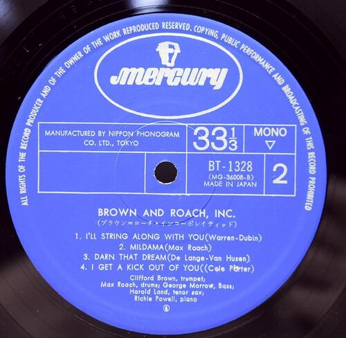 Clifford Brown and Max Roach [클리포드 브라운, 맥스 로치]‎ - Brown And Roach Incorporated - 중고 수입 오리지널 아날로그 LP