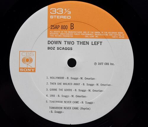 Boz Scaggs [보즈 스캑스] - Down Two Then Left ㅡ 중고 수입 오리지널 아날로그 LP