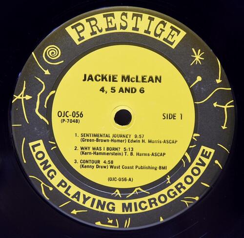 Jackie McLean [재키 맥린] ‎- 4, 5 And 6 - 중고 수입 오리지널 아날로그 LP