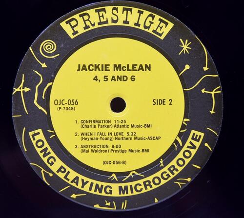 Jackie McLean [재키 맥린] ‎- 4, 5 And 6 - 중고 수입 오리지널 아날로그 LP