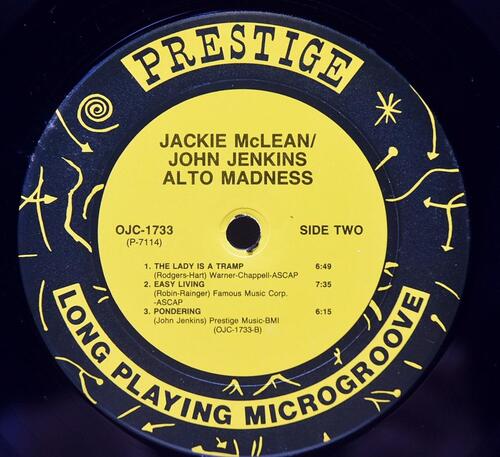 Jackie McLean, John Jenkins [재키 맥린, 존 젠킨스] – Alto Madness ㅡ 중고 수입 오리지널 아날로그 LP