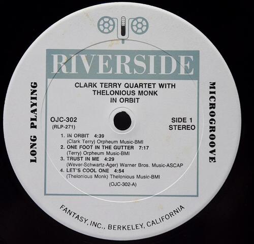 Clark Terry With Thelonious Monk [클락 테리, 델로니어스 몽크] – In Orbit - 중고 수입 오리지널 아날로그 LP