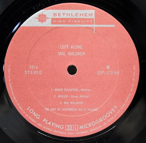 Mal Waldron [맬 왈드론] – Left Alone - Plays Moods Of Billie Holiday - 중고 수입 오리지널 아날로그 LP