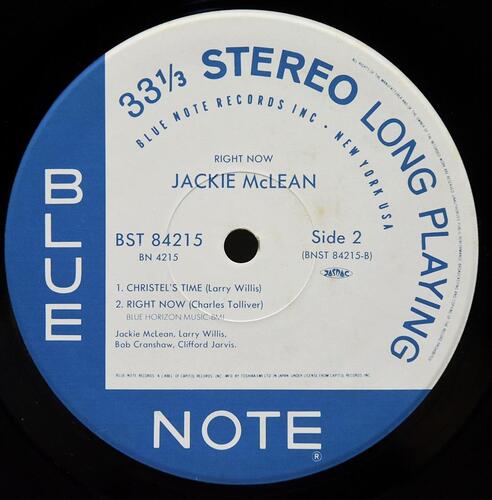 Jackie McLean [재키 맥린] ‎- Right Now! - 중고 수입 오리지널 아날로그 LP