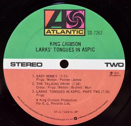 King Crimson [킹 크림슨] – Larks&#039; Tongues In Aspic ㅡ 중고 수입 오리지널 아날로그 LP