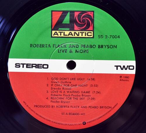 Roberta Flack, Peabo Bryson [로버타 플랙, 피보 브라이슨] - Live &amp; More ㅡ 중고 수입 오리지널 아날로그 2LP