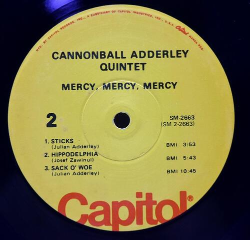 The Cannonball Adderley Quintet [캐논볼 애덜리] - Mercy, Mercy, Mercy! - Live At &quot;The Club&quot;- 중고 수입 오리지널 아날로그 LP