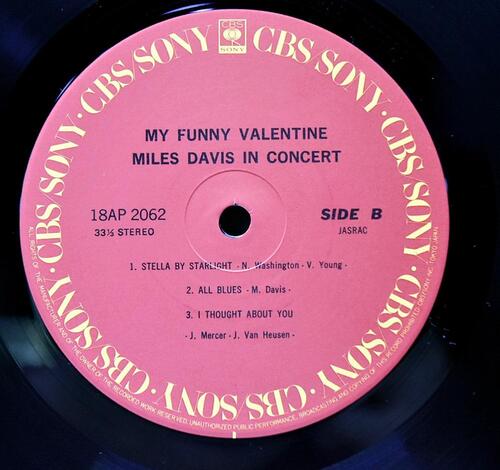 Miles Davis [마일스 데이비스] –  My Funny Valentine - Miles Davis In Concert  - 중고 수입 오리지널 아날로그 LP