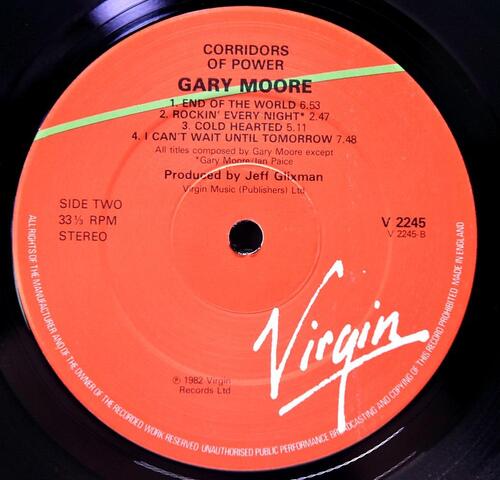 Gary Moore [게리 무어] - Corridors Of Power (UK 1st Pressing) - 중고 수입 오리지널 아날로그 LP