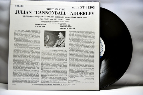 Cannonball Adderley [캐논볼 애덜리]‎ - Somethin&#039; Else - 중고 수입 오리지널 아날로그 LP