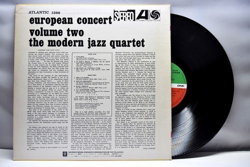 The Modern Jazz Quartet [모던 재즈 쿼텟]‎ - European Concert: Volume Two - 중고 수입 오리지널 아날로그 LP