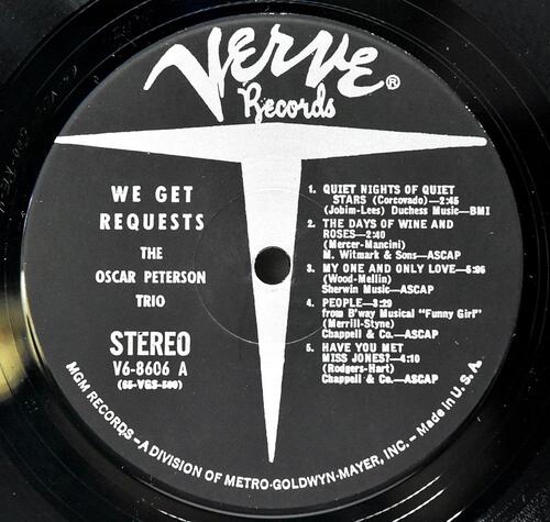 The Oscar Peterson Trio [오스카 피터슨]‎ - We Get Requests - 중고 수입 오리지널 아날로그 LP