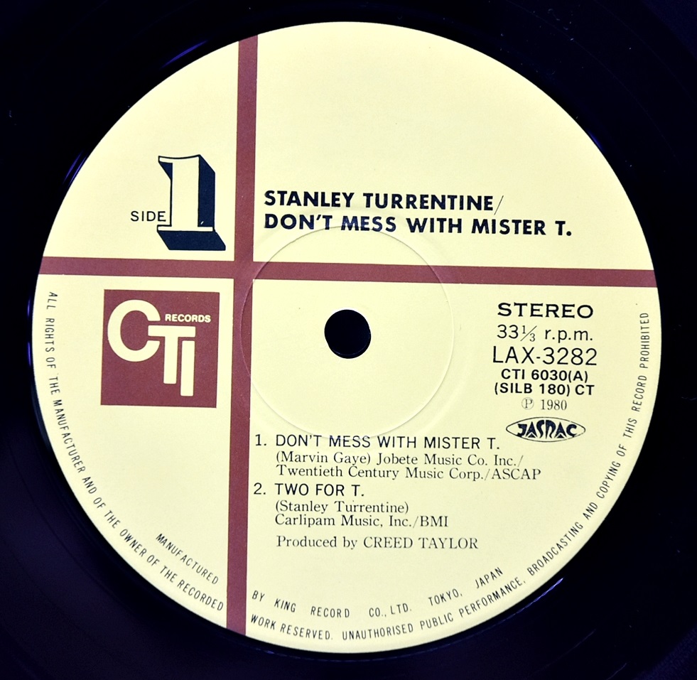 Stanley Turrentine [스탠리 터렌타인] – Don&#039;t Mess With Mister T. - 중고 수입 오리지널 아날로그 LP