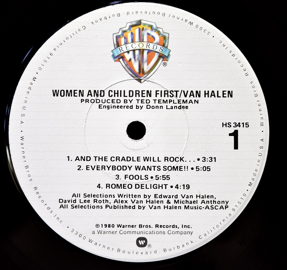 Van Halen [반 헤일런] –  Women And Children First (USA 1st Pressing) ㅡ 중고 수입 오리지널 아날로그 LP