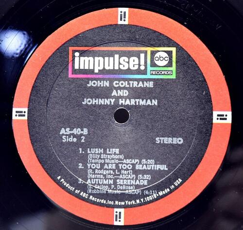 John Coltrane And Johnny Hartman [존 콜트레인, 조니 하트만] ‎- John Coltrane And Johnny Hartman (USA Pressing) - 중고 수입 오리지널 아날로그 LP