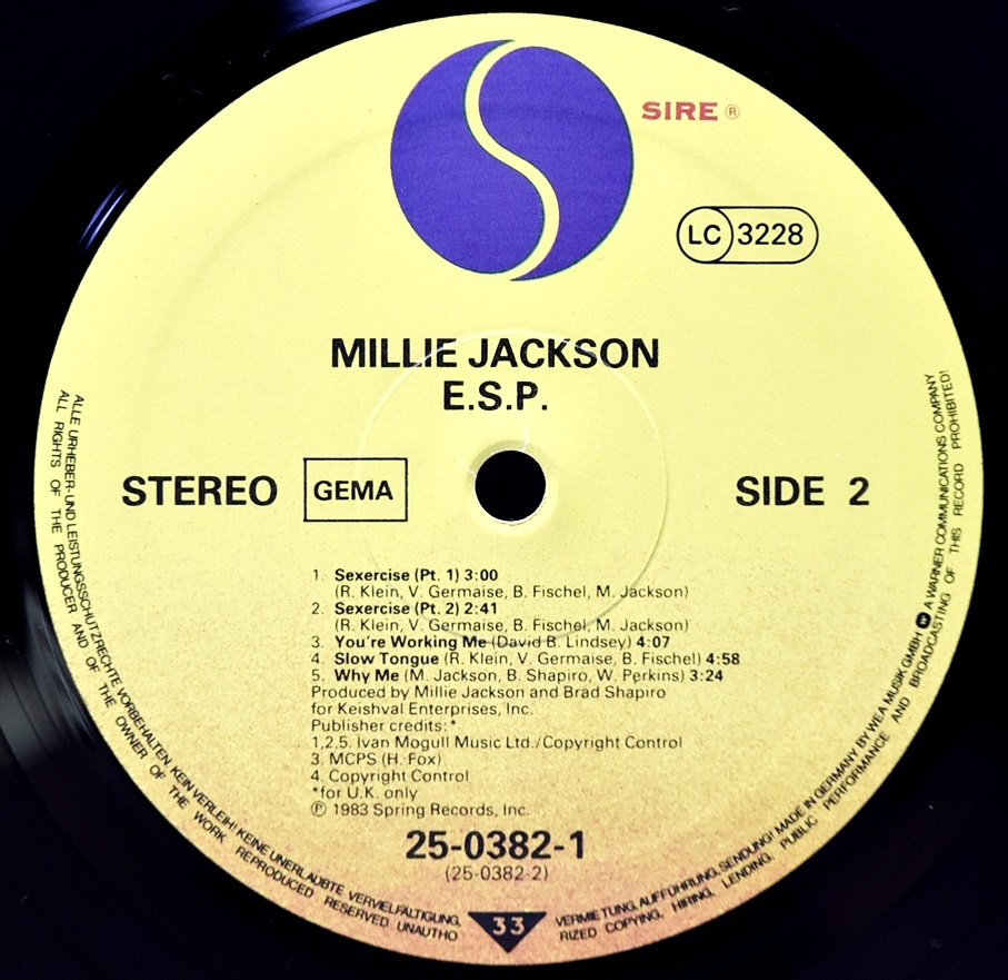 Millie Jackson [밀리 잭슨] – E.S.P. (Extra Sexual Persuasion) ㅡ 중고 수입 오리지널 아날로그 LP
