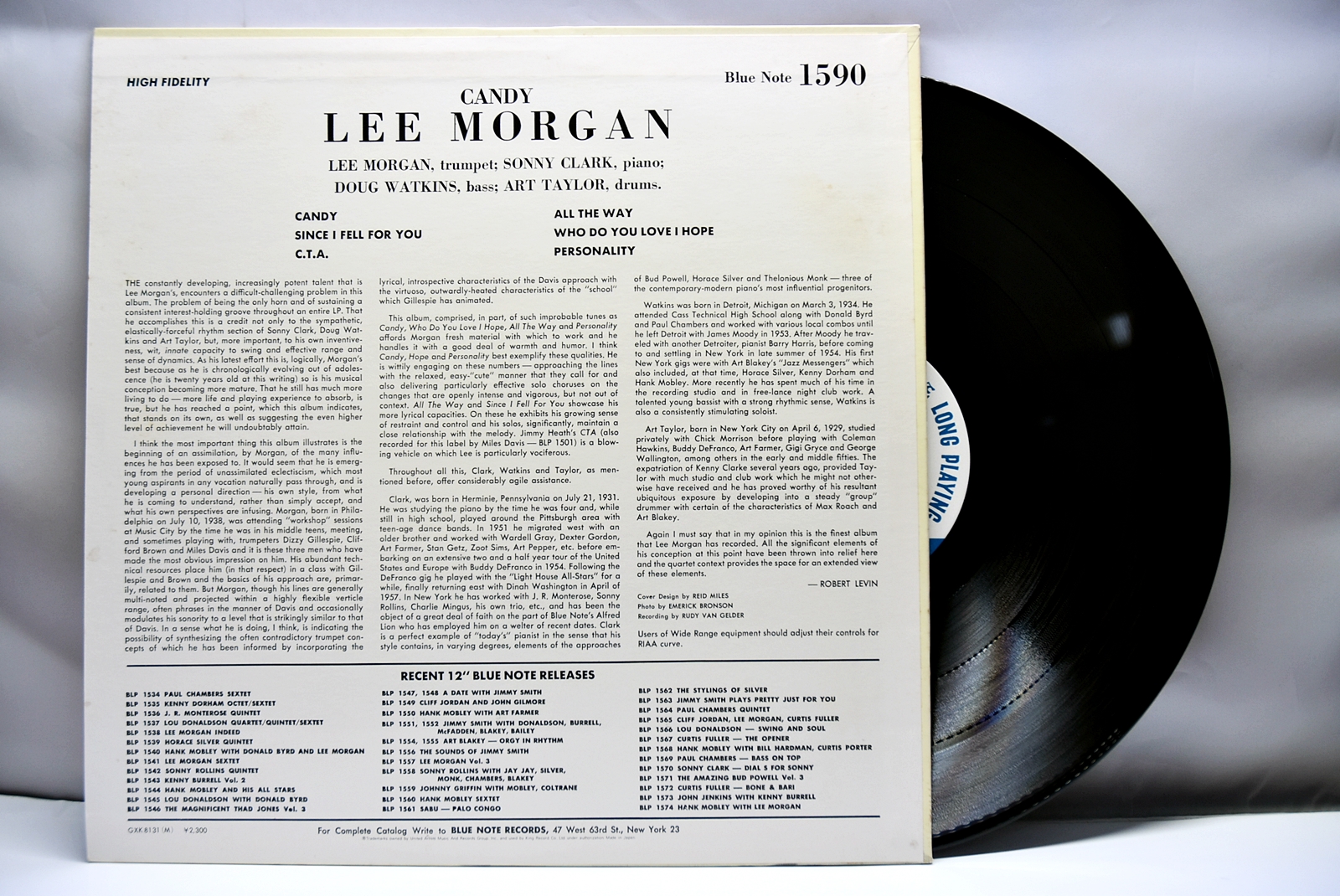 Lee Morgan [리 모건] – Candy - 중고 수입 오리지널 아날로그 LP