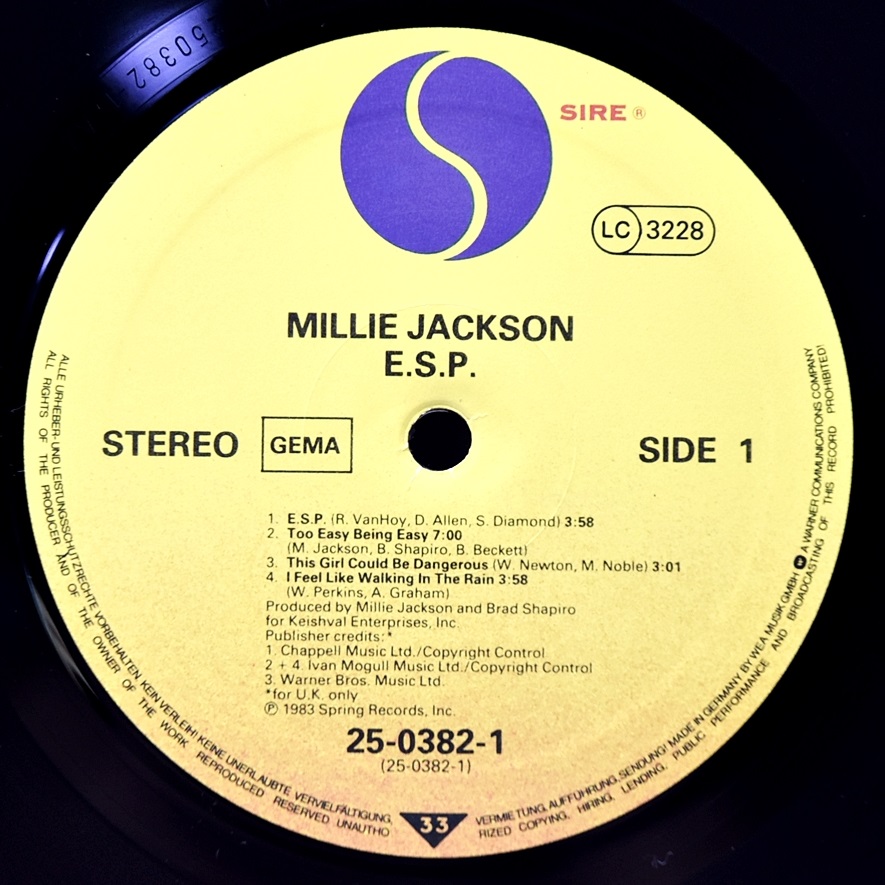 Millie Jackson [밀리 잭슨] – E.S.P. (Extra Sexual Persuasion) ㅡ 중고 수입 오리지널 아날로그 LP