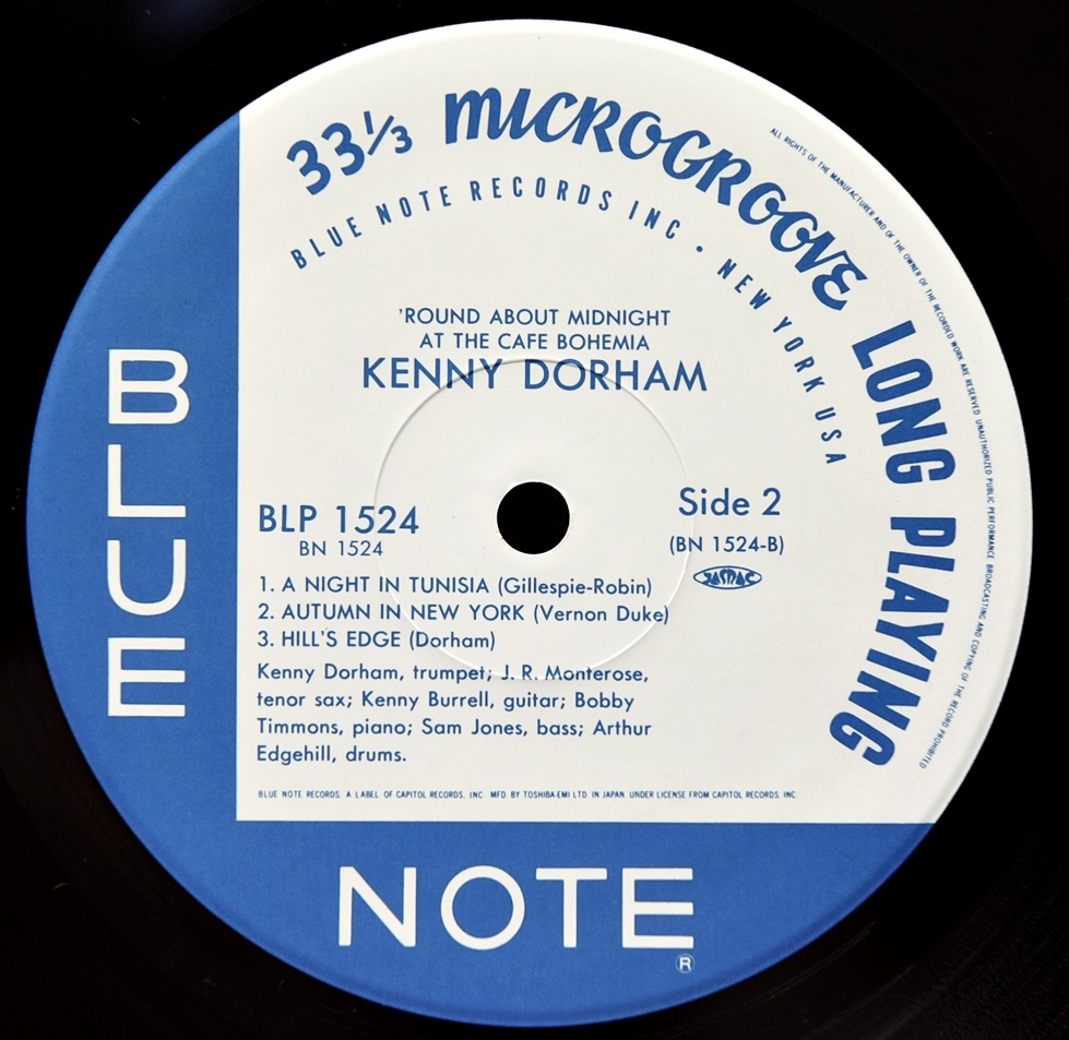 Kenny Dorham [케니 도햄]‎ - &#039;Round About Midnight At The Cafe Bohemia - 중고 수입 오리지널 아날로그 LP
