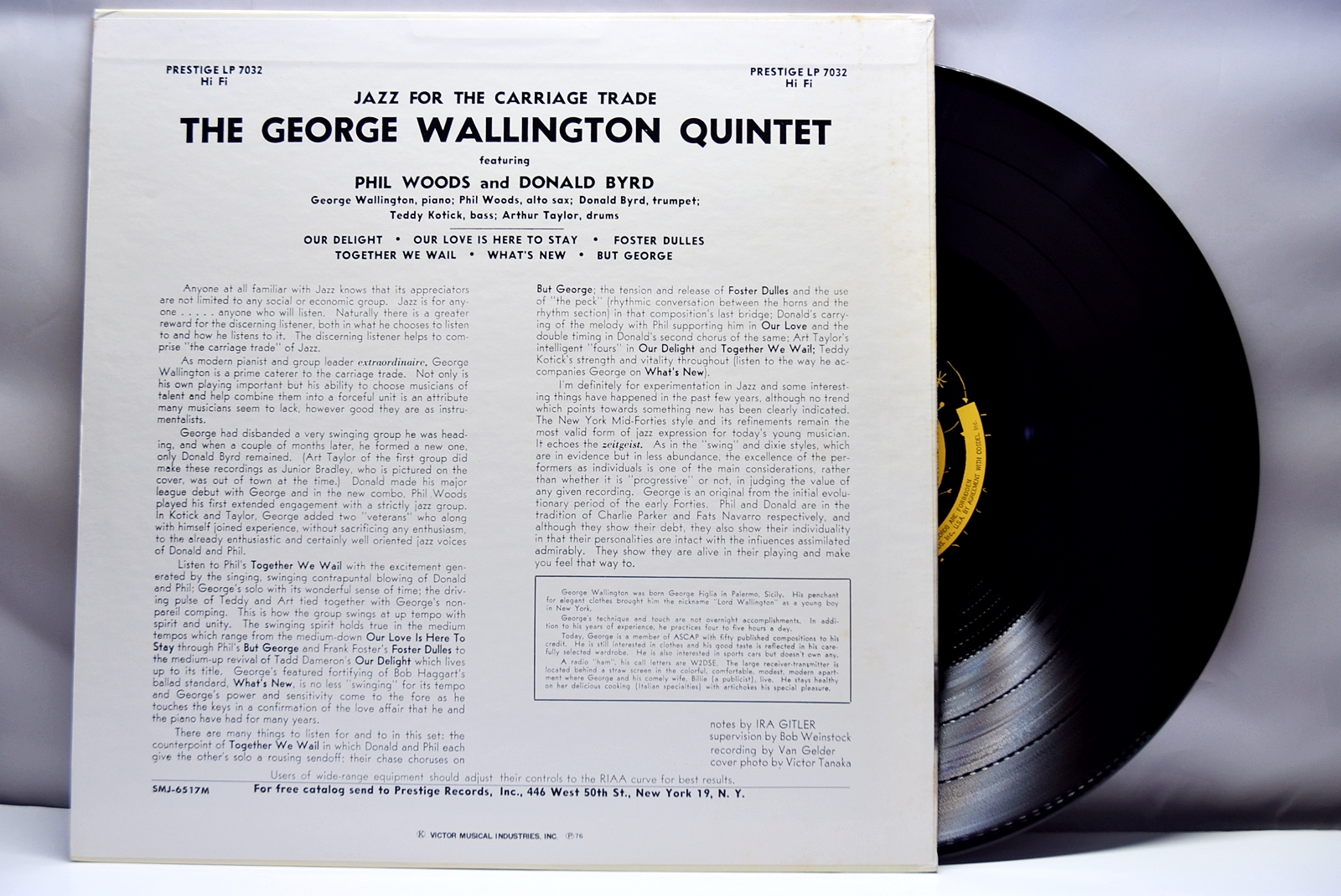 George Wallington Quintet [조지 월링턴] – Jazz For The Carriage Trade - 중고 수입 오리지널 아날로그 LP