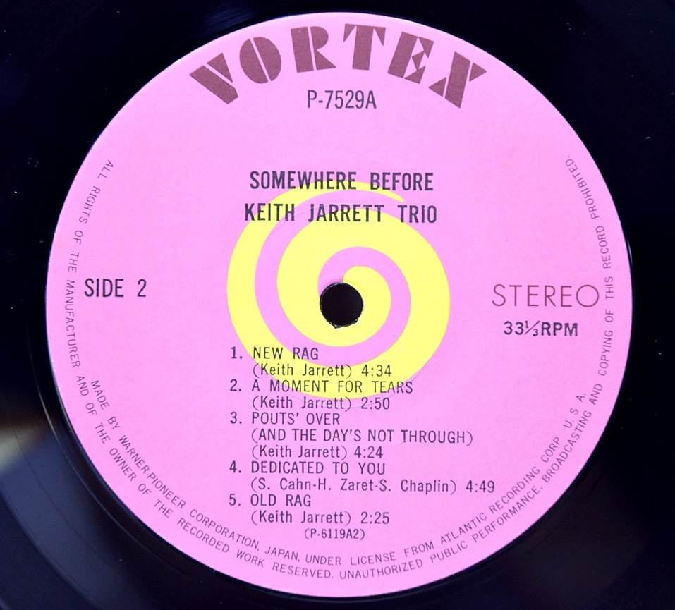 Keith Jarrett Trio [키스 자렛] – Somewhere Before - 중고 수입 오리지널 아날로그 LP