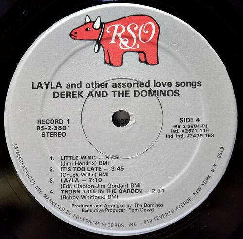 Derek and Dominos [데렉 앤 도미노스] – LAYLA and the other assorted love songs (USA Pressing) ㅡ 중고 수입 오리지널 아날로그 2LP