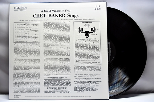 Chet Baker [쳇 베이커] - It Could Happen To You - Chet Baker Sings - 중고 수입 오리지널 아날로그 LP