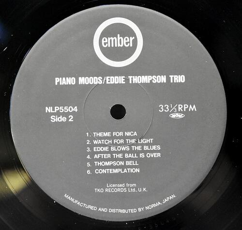 Eddie Thompson Trio [에디 톰슨] – Piano Moods - 중고 수입 오리지널 아날로그 LP