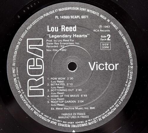 Lou Reed ‎[루 리드] – Legendary Hearts ㅡ 중고 수입 오리지널 아날로그 LP