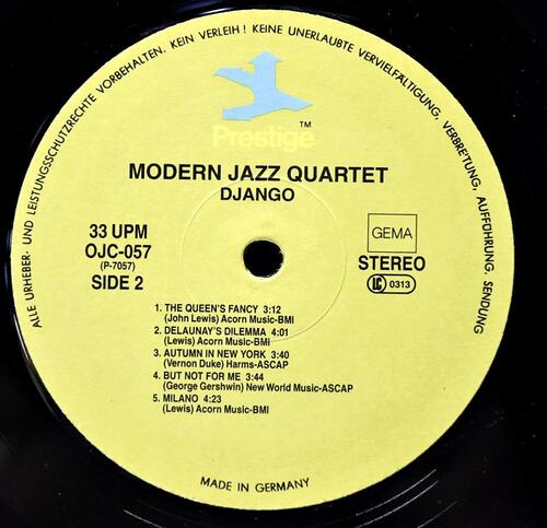 The Modern Jazz Quartet [모던 재즈 쿼텟]‎ - Django (German Pressing) - 중고 수입 오리지널 아날로그 LP