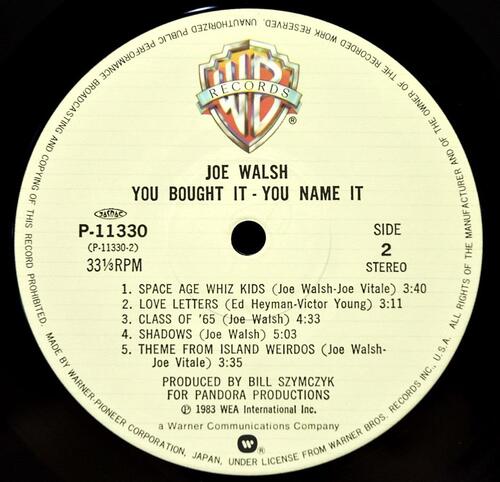 Joe Walsh [조 월쉬] - You Bought It - You Name It ㅡ 중고 수입 오리지널 아날로그 LP