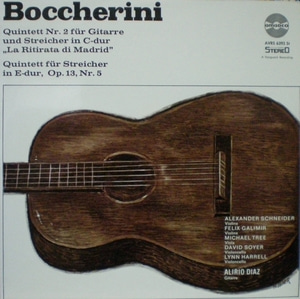 Boccherini - Quintet for Guitar and Strings 外 - Alrio Diaz 중고 수입 오리지널 아날로그 LP