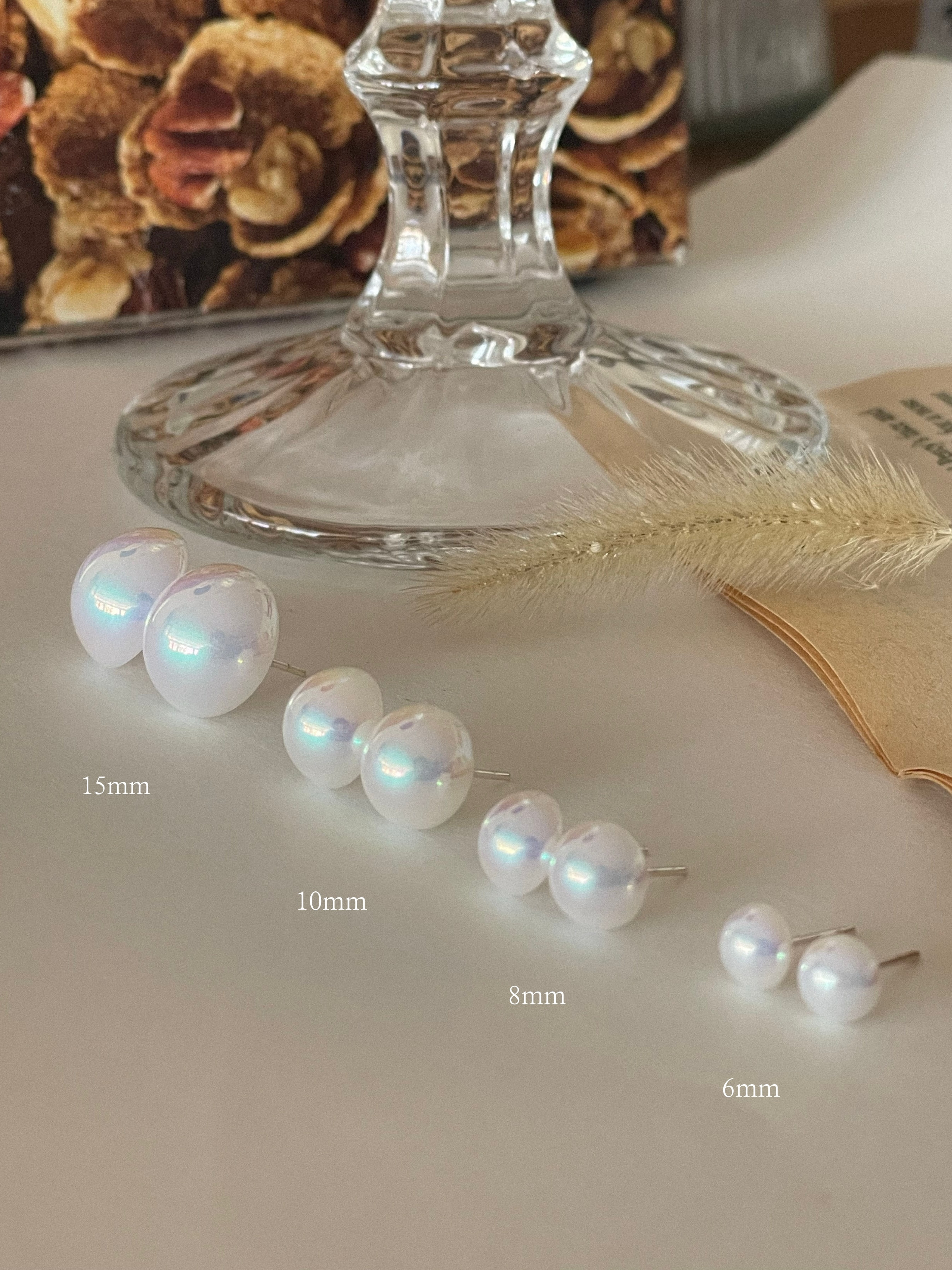 [92.5 Silver] Aurora Circle pearl earrings (4size)