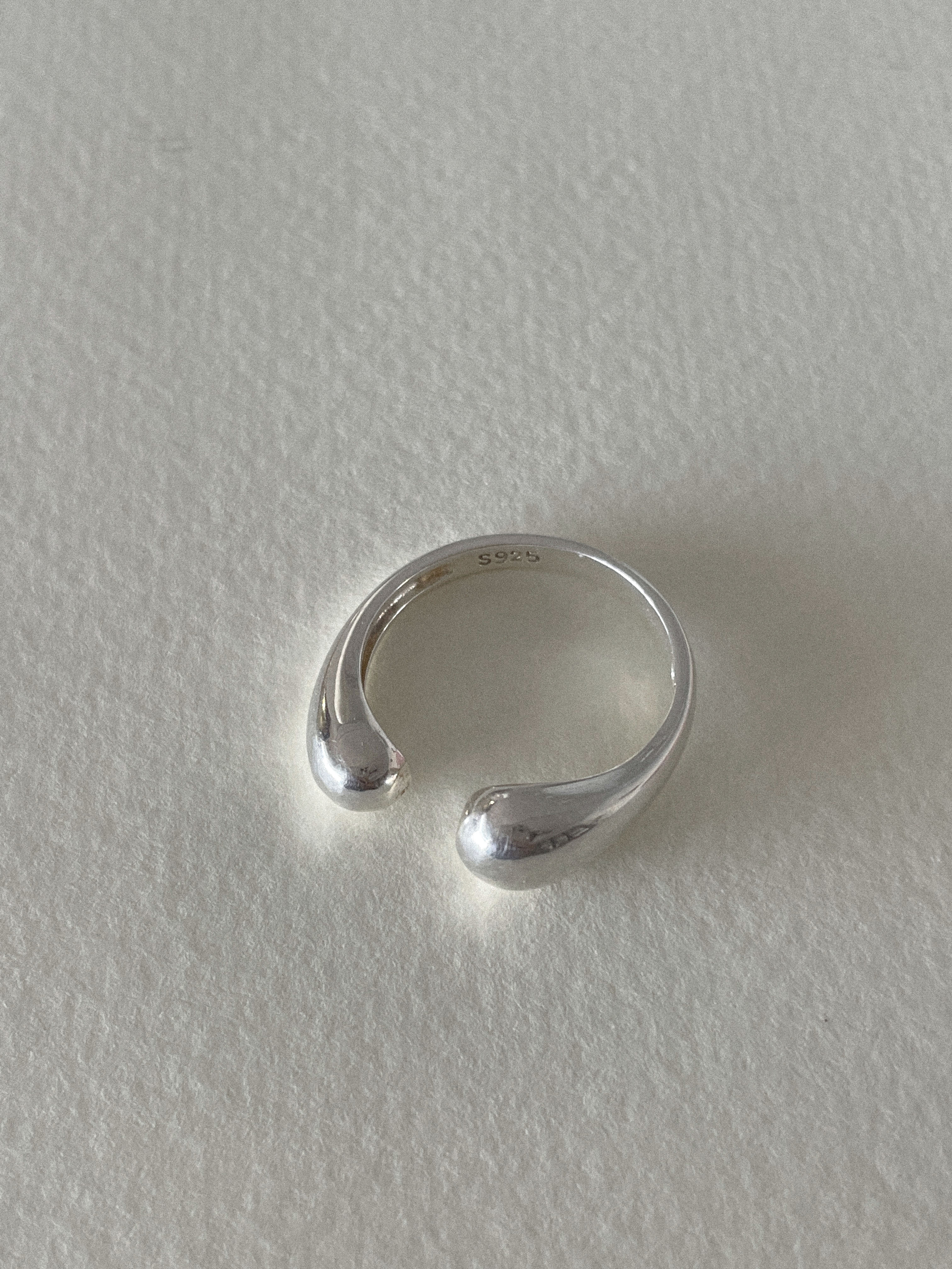 [당일발송/92.5 Silver] Water drop ring