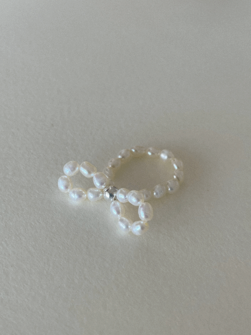 [92.5 Silver]  Lovely ribbon banding ring