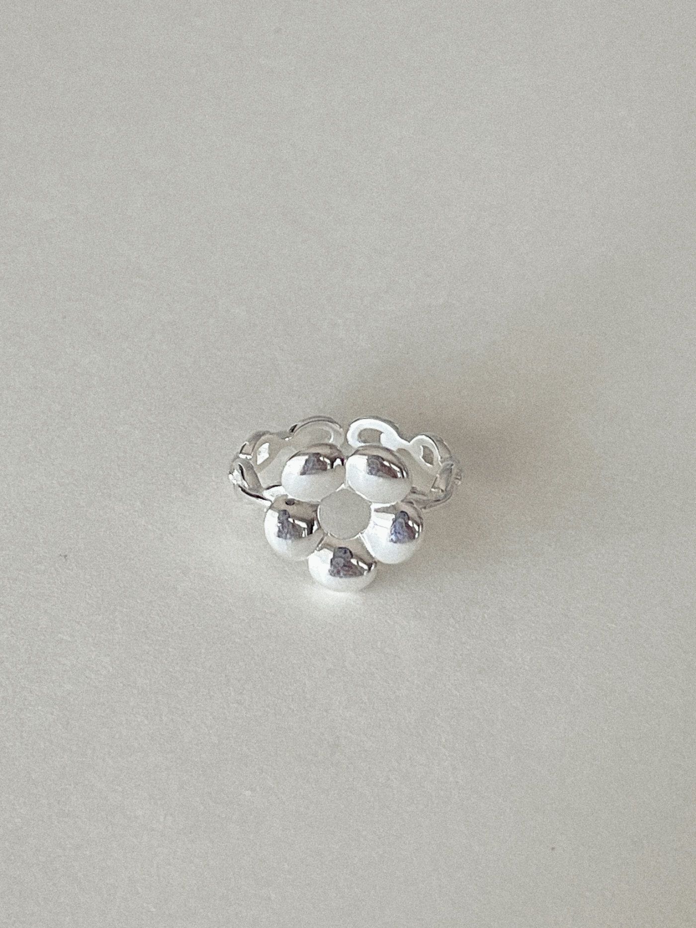 [당일발송/92.5 Silver]  Summer flower open ring
