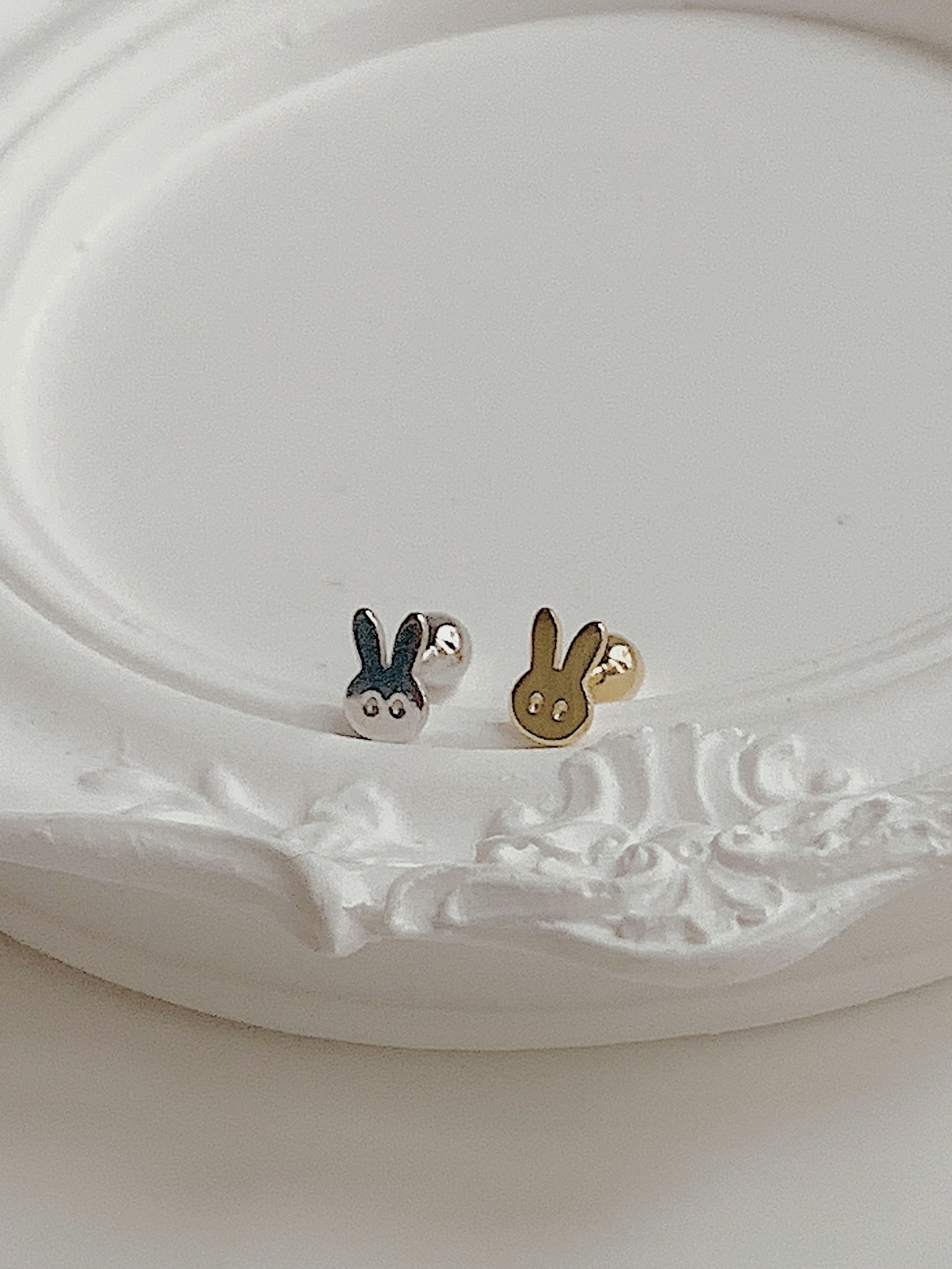 [92.5 Silver]rabbit piercing