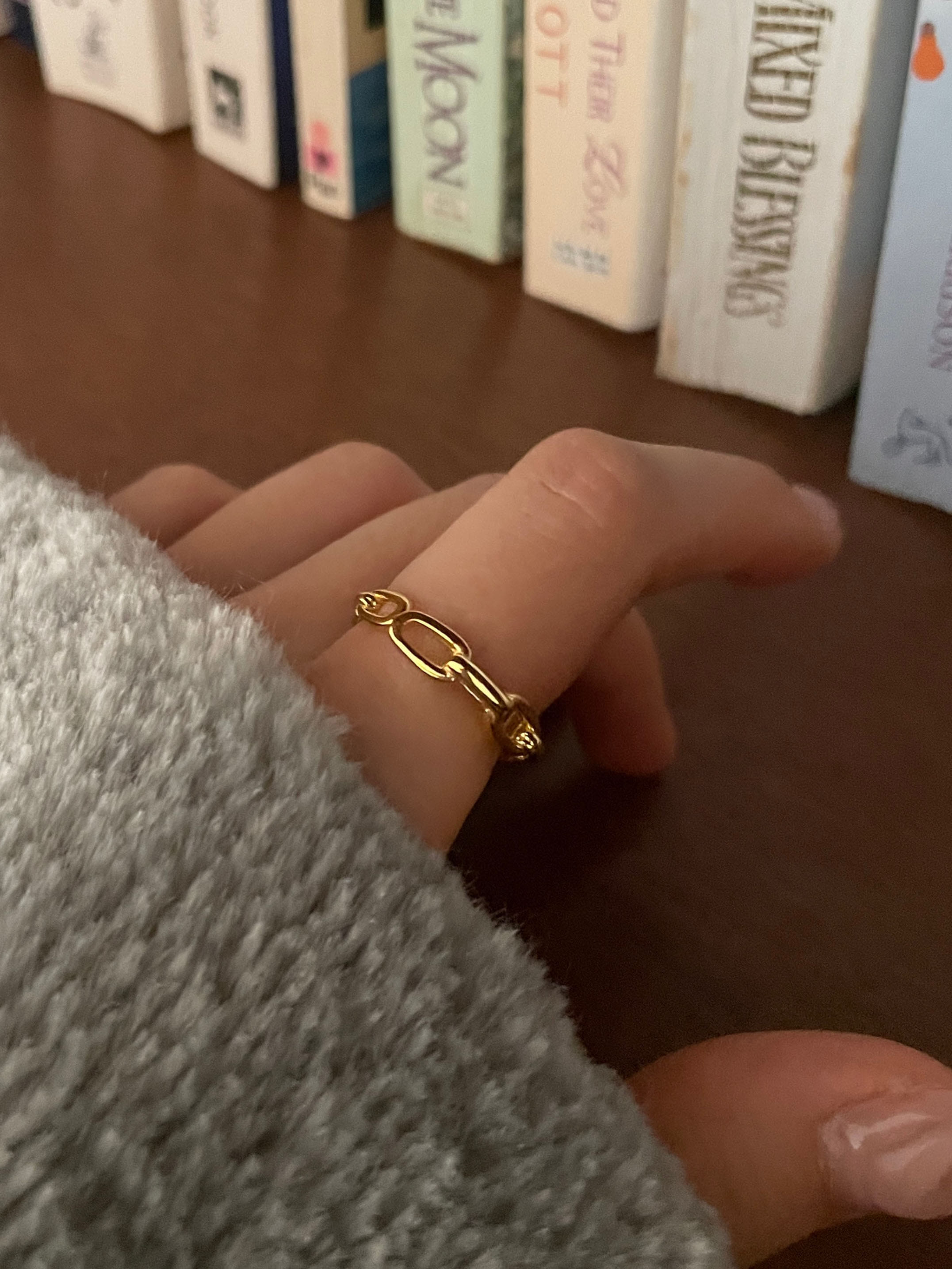[92.5 Silver]  Chain layered ring