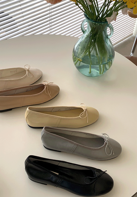 니즈리본플랫슈즈shoes(5color)